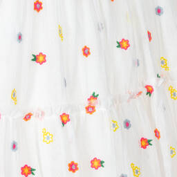 Stella McCartney Kids-Teen Girls White Tulle Flower Dress | Childrensalon Outlet