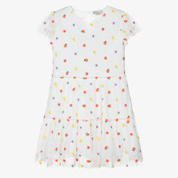 Stella McCartney Kids-Teen Girls White Tulle Flower Dress | Childrensalon Outlet