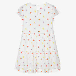 Stella McCartney Kids-Teen Girls White Tulle Flower Dress | Childrensalon Outlet