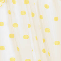 Stella McCartney Kids-Белое платье в желтый горошек | Childrensalon Outlet