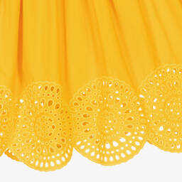 Stella McCartney Kids-Teen Girls Yellow Broderie Anglaise Dress | Childrensalon Outlet