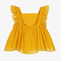 Stella McCartney Kids-Teen Girls Yellow Cotton Blouse | Childrensalon Outlet