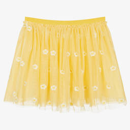 Stella McCartney Kids-Teen Girls Yellow Daisy Tulle Skirt | Childrensalon Outlet