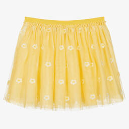 Stella McCartney Kids-Teen Girls Yellow Daisy Tulle Skirt | Childrensalon Outlet