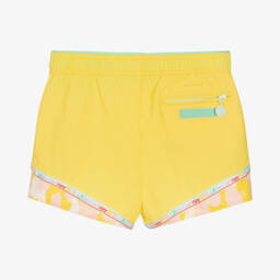 Stella McCartney Kids-Желтые шорты с разноцветной отделкой | Childrensalon Outlet