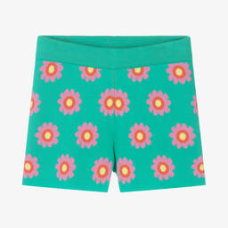 Stella McCartney Kids-شورت تينز بناتي قطن محبوك لون أخضر | Childrensalon Outlet