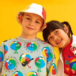 Stella McCartney Kids-Серый топ и шорты с пляжными мячами для подростков | Childrensalon Outlet