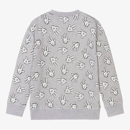 Stella McCartney Kids-سويتشيرت تينز ولادي قطن عضوي لون رمادي | Childrensalon Outlet