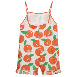 Stella McCartney Kids-Комбинезон цвета слоновой кости и оранжевого цвета для подростков | Childrensalon Outlet