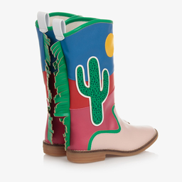 Stella McCartney Kids-Teen Pink & Blue Cowboy Boots | Childrensalon Outlet