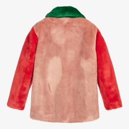 Stella McCartney Kids-Teen Pink Faux Fur Coat | Childrensalon Outlet