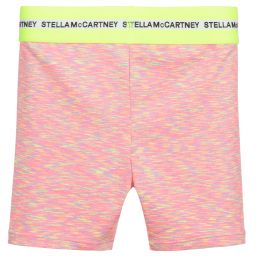 Stella McCartney Kids-Розовые спортивные шорты с логотипом для подростков | Childrensalon Outlet