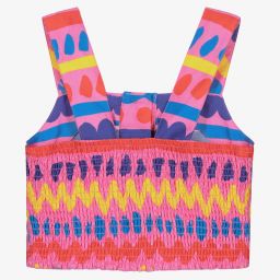 Stella McCartney Kids-توب قصير تينز بناتي قطن عضوي لون زهري | Childrensalon Outlet