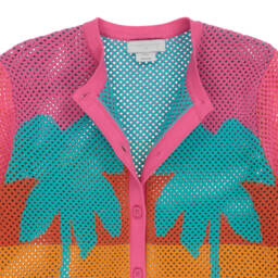 Stella McCartney Kids-Teen Pink Palms Cardigan | Childrensalon Outlet