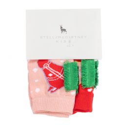 Stella McCartney Kids-Teen Pink & Red Socks (2 Pack) | Childrensalon Outlet