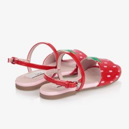 Stella McCartney Kids-Teen Red Strawberry Sandals | Childrensalon Outlet