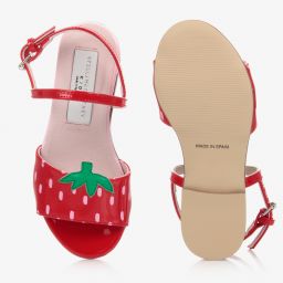 Stella McCartney Kids-Teen Red Strawberry Sandals | Childrensalon Outlet