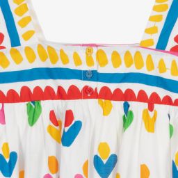 Stella McCartney Kids-Белое хлопковое платье для подростков | Childrensalon Outlet