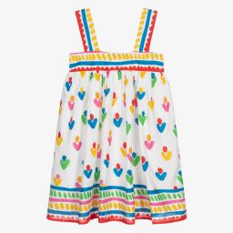 Stella McCartney Kids-Белое хлопковое платье для подростков | Childrensalon Outlet