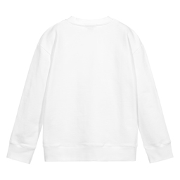 Stella McCartney Kids-Белая хлопковая толстовка для подростков | Childrensalon Outlet