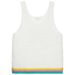 Stella McCartney Kids-Teen White Crochet Top | Childrensalon Outlet