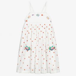 Stella McCartney Kids-Teen White Flower Sun Dress | Childrensalon Outlet