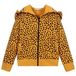 Stella McCartney Kids-Teen Yellow Cheetah Zip-Up Top | Childrensalon Outlet