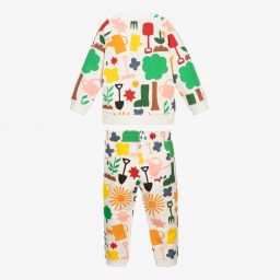 Stella McCartney Kids-تراكسوت قطن عضوي لون أبيض للبنات | Childrensalon Outlet