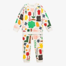 Stella McCartney Kids-تراكسوت قطن عضوي لون أبيض للبنات | Childrensalon Outlet