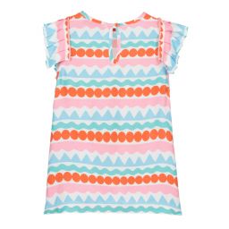 Stella McCartney Kids-Блузка из вискозы белого и голубого цвета | Childrensalon Outlet