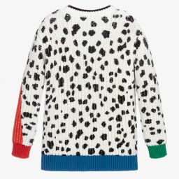 Stella McCartney Kids-White Cotton & Wool Cardigan | Childrensalon Outlet