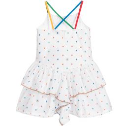 Stella McCartney Kids-White Organic Cotton Sundress | Childrensalon Outlet