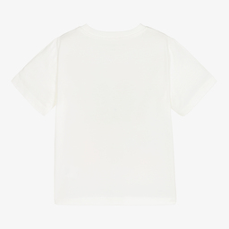 Stella McCartney Kids-Белая футболка из органического хлопка | Childrensalon Outlet