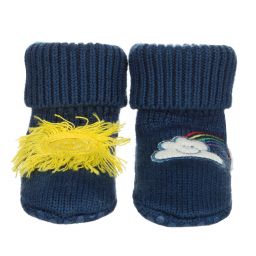 Stella McCartney Kids-Yellow Hat & Blue Booties Set | Childrensalon Outlet