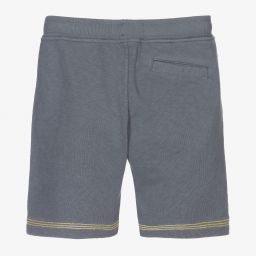 Stone Island Junior-Boys Blue Logo Cotton Shorts | Childrensalon Outlet
