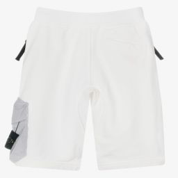 Stone Island Junior-Boys White Cotton Shorts | Childrensalon Outlet
