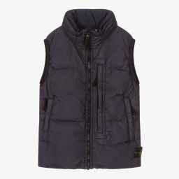 Stone Island Junior-Teen Blue Down Puffer Gilet | Childrensalon Outlet