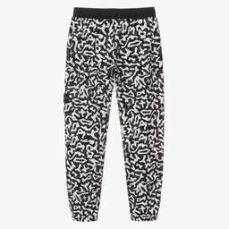 Stone Island Junior-Teen Boys Black & White Joggers | Childrensalon Outlet