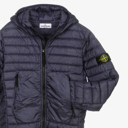 Stone Island Junior-Teen Boys Navy Blue Puffer Jacket | Childrensalon Outlet