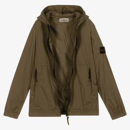 Stone Island Junior-Teen Green Windbreaker Jacket | Childrensalon Outlet
