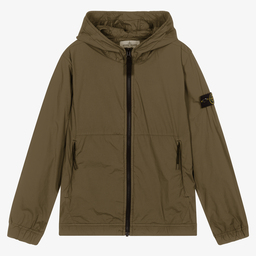 Stone Island Junior-Teen Green Windbreaker Jacket | Childrensalon Outlet