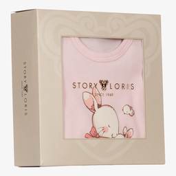 Story Loris-بيجاما قطن جيرسي لون زهري للمولودات | Childrensalon Outlet