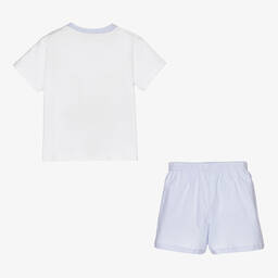 Story Loris-بيجاما قطن لون أزرق وأبيض للأطفال | Childrensalon Outlet