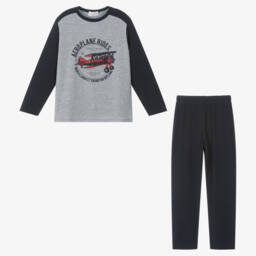 Story Loris-بيجاما مودال جيرسي لون كحلي ورمادي للأولاد | Childrensalon Outlet