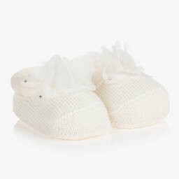 Story Loris-Кремовый подарочный комплект из повязки на голову и пинеток для девочек | Childrensalon Outlet