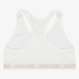 Story Loris-Girls Ivory Logo Bra Top | Childrensalon Outlet