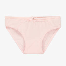 Story Loris-Girls Pink Modal & Lace Knickers | Childrensalon Outlet