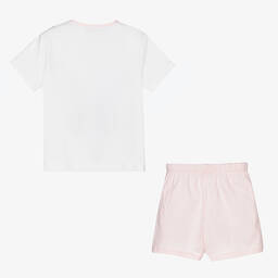 Story Loris-بيجاما أطفال بناتي قطن لون زهري وأبيض | Childrensalon Outlet