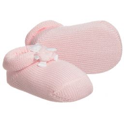 Story Loris-بوط قطن محبوك لون زهري للأطفال | Childrensalon Outlet