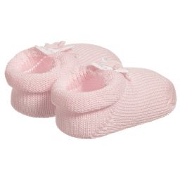 Story Loris-بوط قطن محبوك لون زهري للأطفال | Childrensalon Outlet